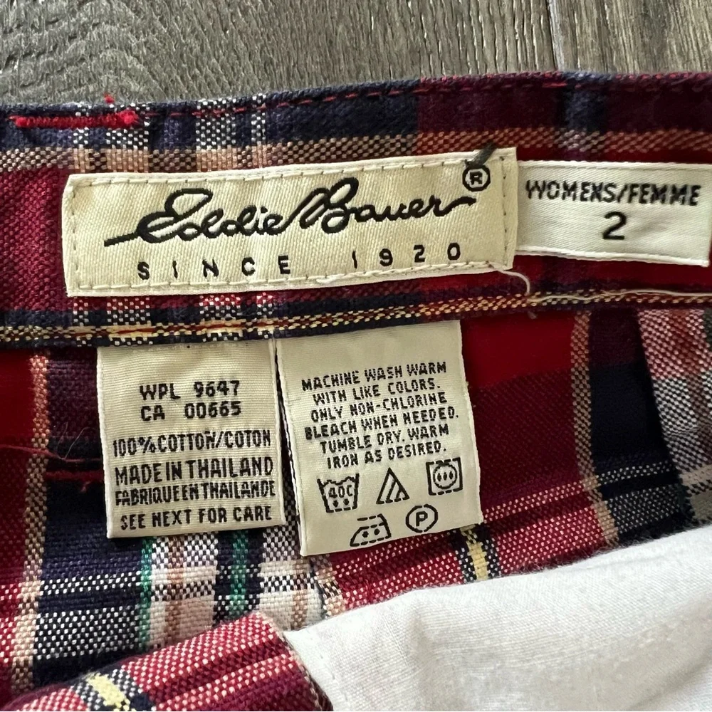 EDDIE BAUER Vintage Plaid Straight Pencil Skirt Size 2